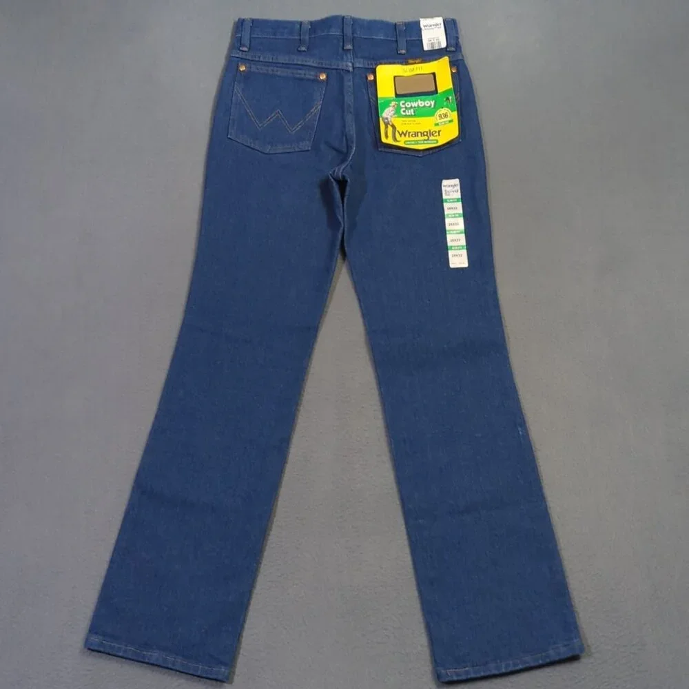 Wrangler Jeans Men's 28x32 Blue 936PWD Cowboy Cut Slim Denim Western NWT